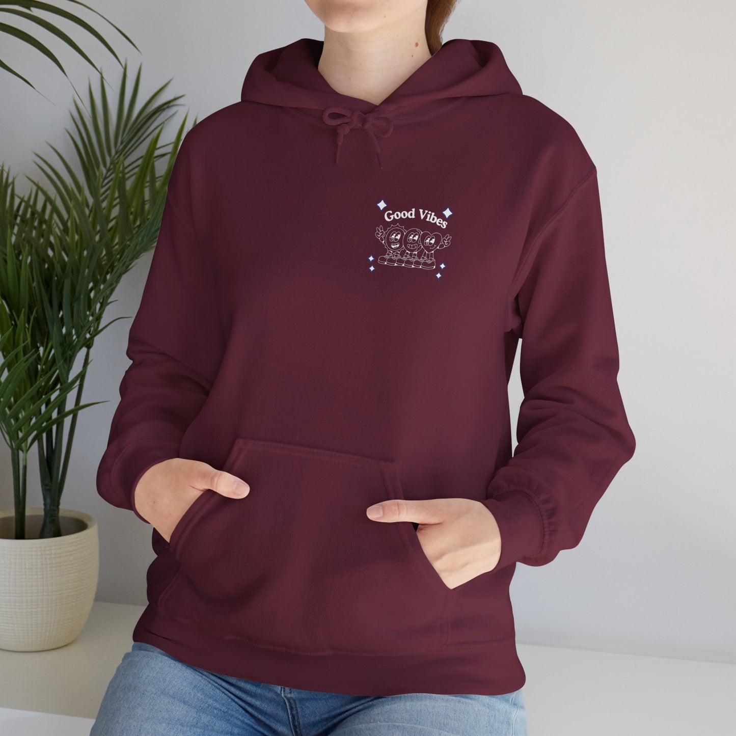 Sudadera oscura con capucha unisex