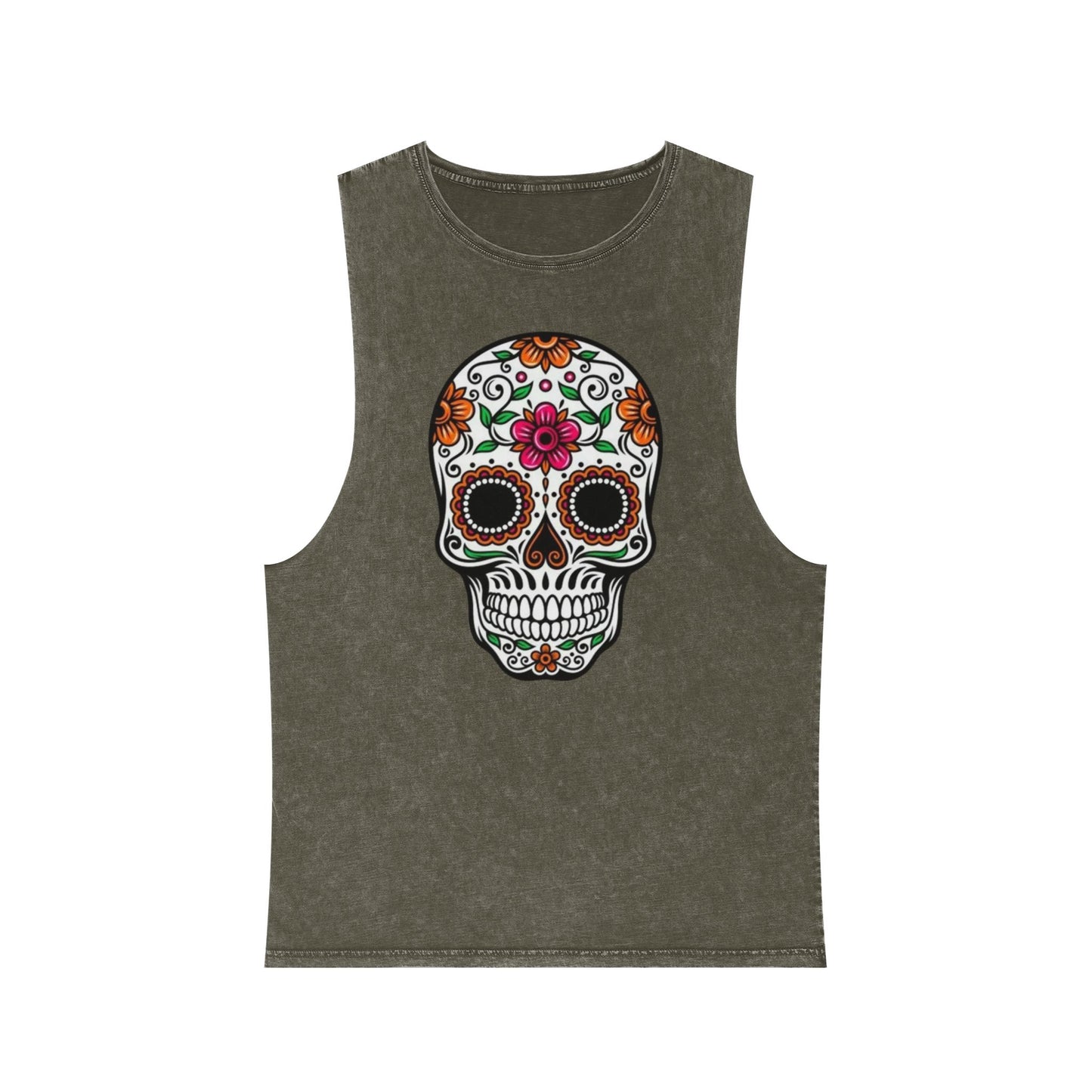 Camiseta sin mangas Calavera floral del Día de los Muertos