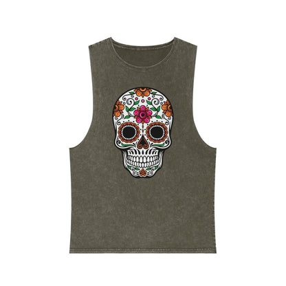 Camiseta sin mangas Calavera floral del Día de los Muertos