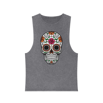 Camiseta sin mangas Calavera floral del Día de los Muertos