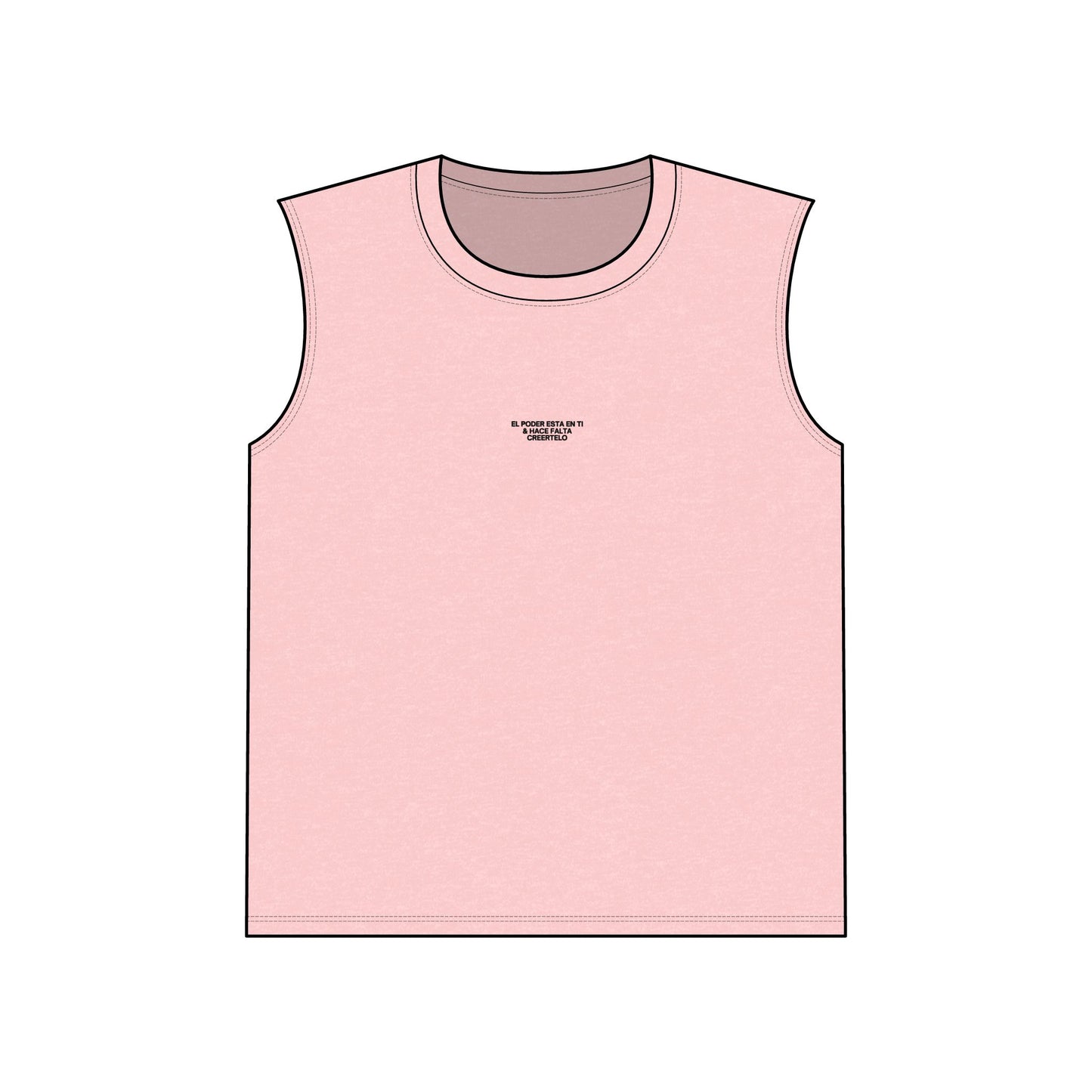 Camiseta clara sin mangas unisex de punto