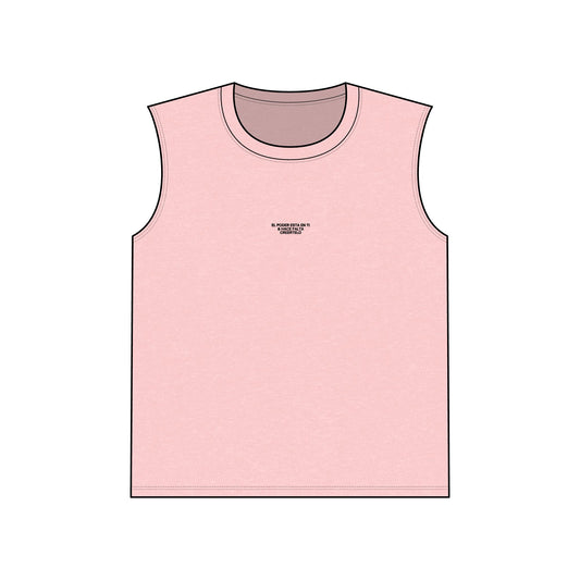 Camiseta clara sin mangas unisex de punto