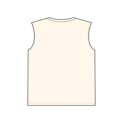 Camiseta clara sin mangas unisex de punto