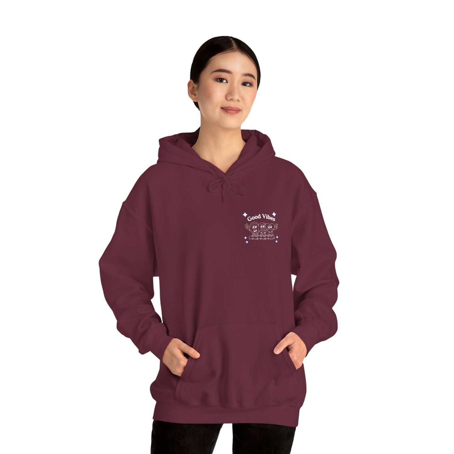 Sudadera oscura con capucha unisex